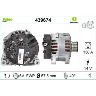 VALEO 439674 Alternador