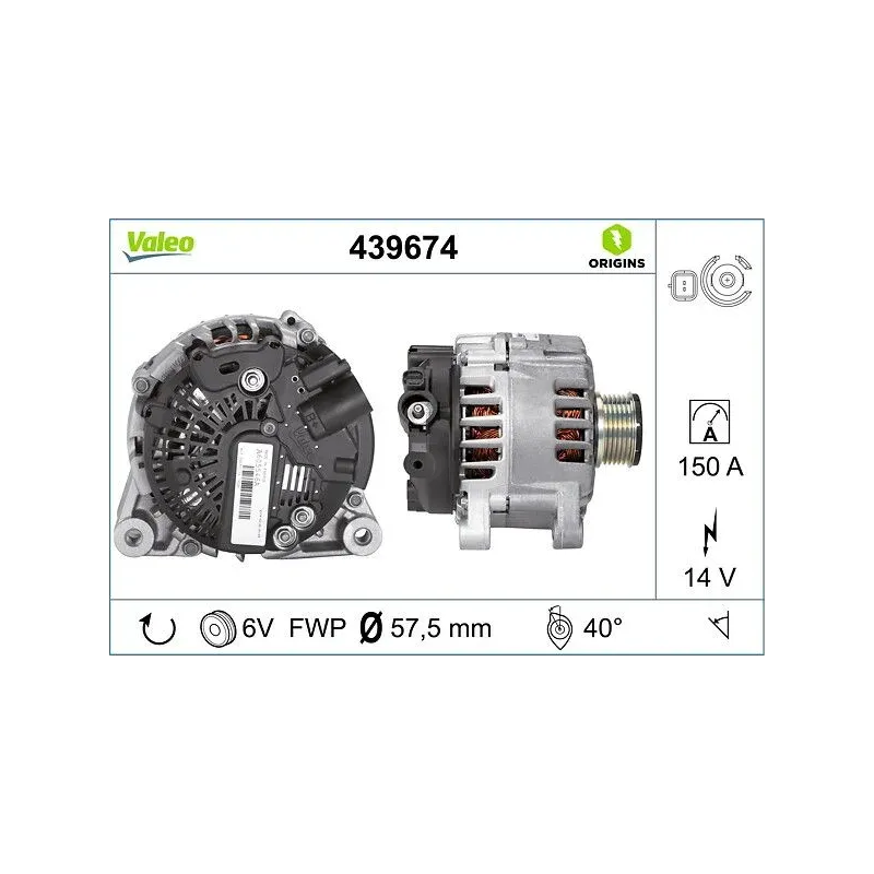 VALEO 439674 Alternador