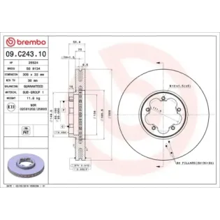 BREMBO 09.C243.10 Disco de freno (Unidad)