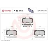 BREMBO P83066 Juego de pastillas de freno