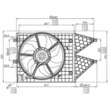 DOGA EAU043 Ventilador, refrigeración del motor