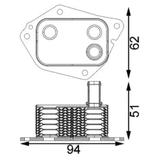 MAHLE CLC199000S Radiador de aceite, aceite motor
