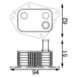 MAHLE CLC199000S Radiador de aceite