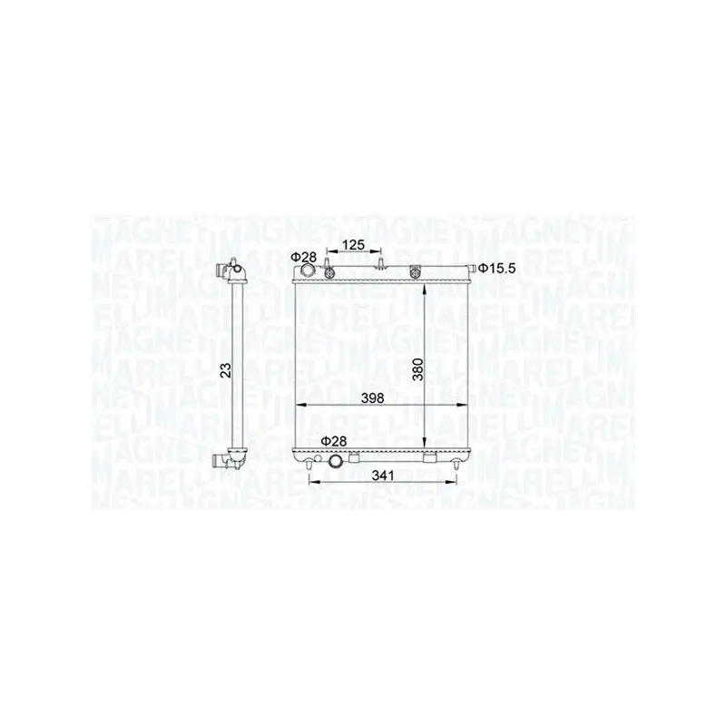 MAGNETI MARELLI 350213153700 Radiador, refrigeración del motor