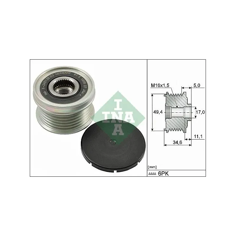 INA SCHAEFFLER 535015510 Rueda libre alternador
