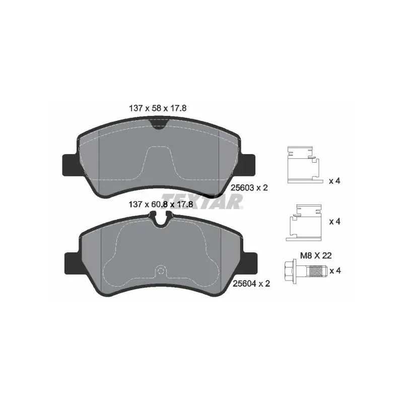 TEXTAR 2560301 Juego de pastillas de freno