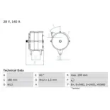 BOSCH 0986041640 Alternador