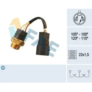 FAE 38220 Interruptor de temperatura, ventilador del radiador