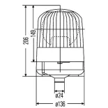 HELLA 2RL007553-011 Luz de identificación omnidireccional