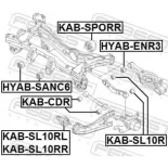 FEBEST KAB-SL10RR Suspensión, Brazo oscilante