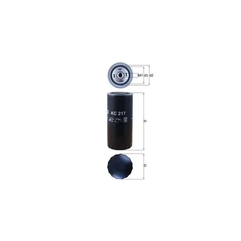 MAHLE KC217 Filtro combustible