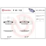 BREMBO P61112 Juego de pastillas de freno