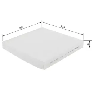 BOSCH 1987432166 Filtro, aire habitáculo