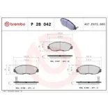 BREMBO P28042 Juego de pastillas de freno
