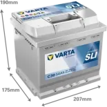 VARTA 554400053K262 Batería de arranque