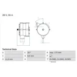 BOSCH 0986033840 Alternador