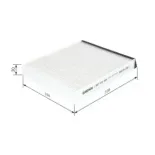 BOSCH 1987432069 Filtro, aire habitáculo