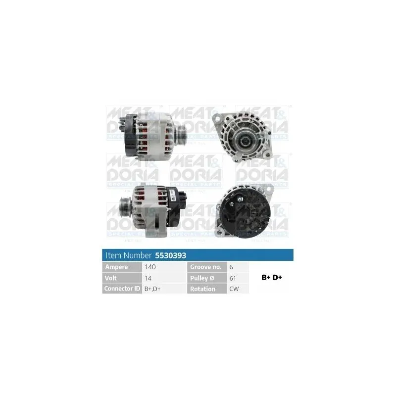 MEAT & DORIA 5530393 Alternador