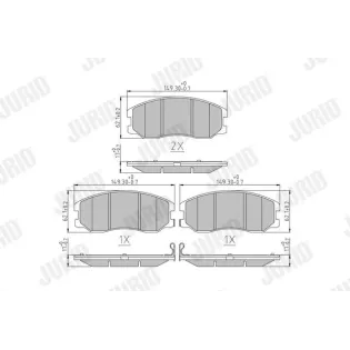 JURID 572570J Juego de pastillas de freno