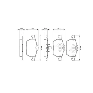 BOSCH 0986424676 Juego de pastillas de freno