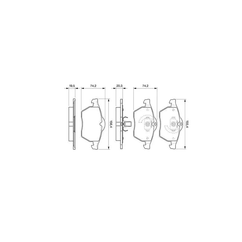 BOSCH 0986424676 Juego de pastillas de freno