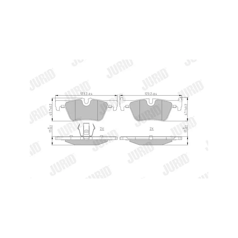 JURID 573401J Juego de pastillas de freno