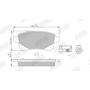JURID 573660J Juego de pastillas de freno