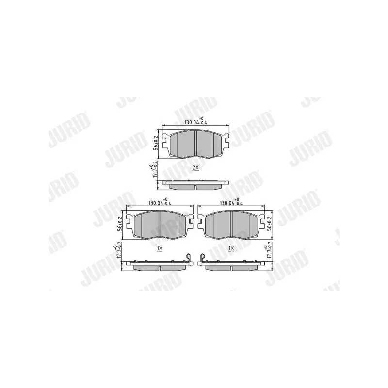 JURID 572593J Juego de pastillas de freno