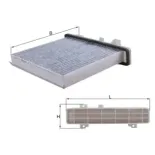 MAHLE LAK589 Filtro, aire habitáculo