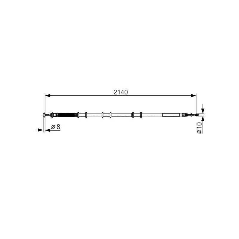 BOSCH 1987482288 Cable de accionamiento, freno de estacionamiento