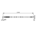 BOSCH 1987482288 Cable de accionamiento, freno de estacionamiento