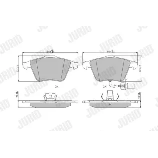 JURID 573196J Juego de pastillas de freno