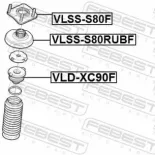 FEBEST VLSS-S80F Cojinete columna suspensión