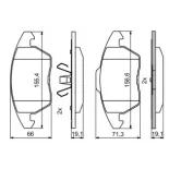BOSCH 0986494877 Juego de pastillas de freno