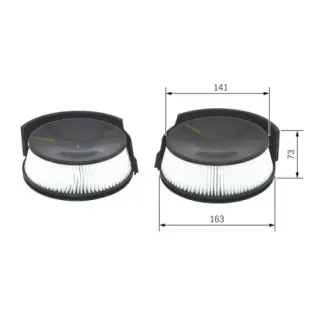 BOSCH 1987432104 Filtro, aire habitáculo