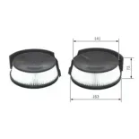 BOSCH 1987432104 Filtro, aire habitáculo
