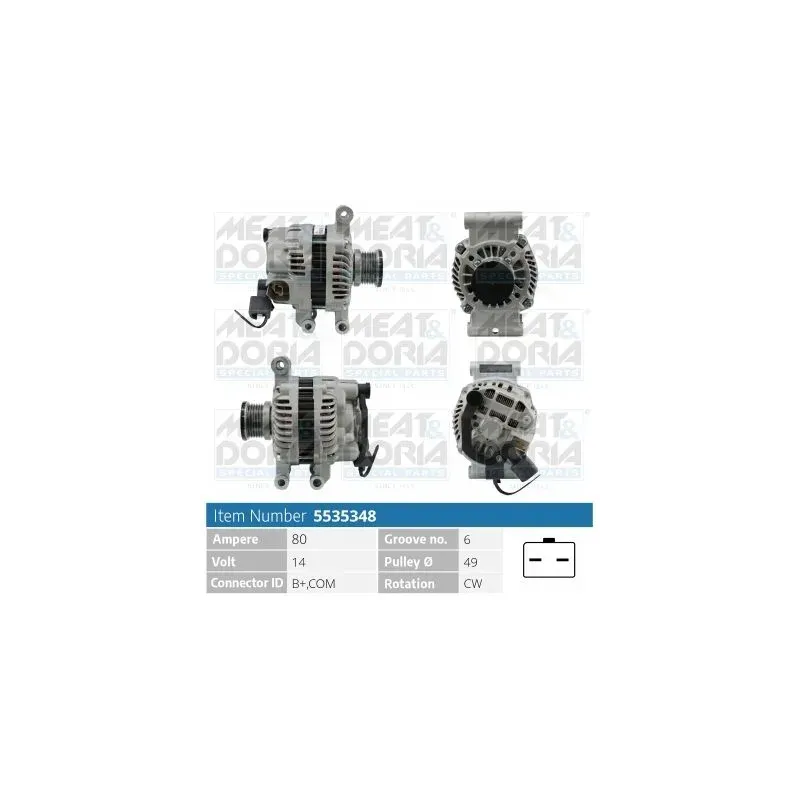 MEAT & DORIA 5535348 Alternador