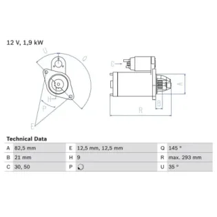 BOSCH 0986017310 Motor de arranque