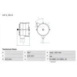 BOSCH 0986037890 Alternador