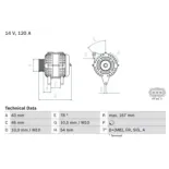 BOSCH 0986049171 Alternador