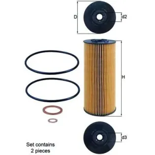 MAHLE OX137D1/S Filtro de aceite