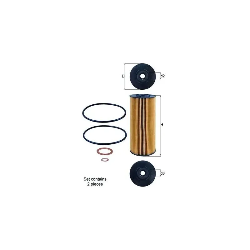 MAHLE OX137D1/S Filtro de aceite