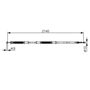BOSCH 1987482287 Cable de accionamiento, freno de estacionamiento