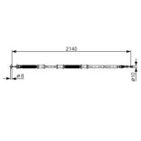 BOSCH 1987482287 Cable de accionamiento, freno de estacionamiento