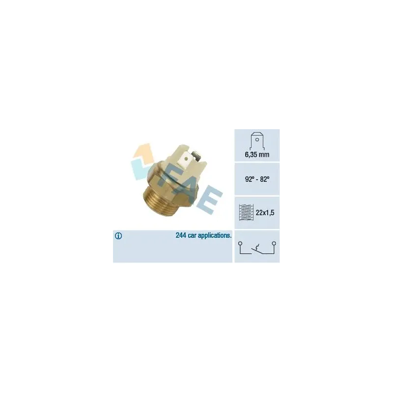 FAE 37020 Interruptor de temperatura, ventilador del radiador