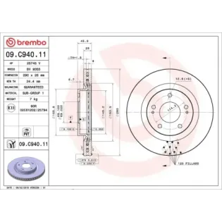 BREMBO 09.C940.11 Disco de freno (Unidad)