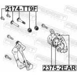 FEBEST 2375-2EAR Juego de reparación, pinza de freno