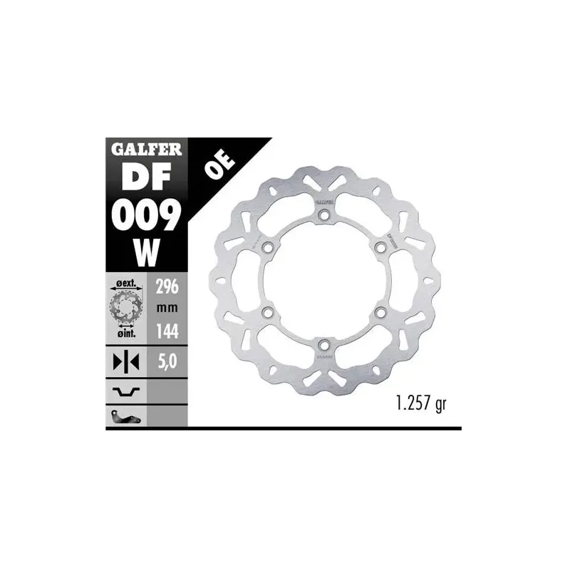 Disco freno moto Wave Galfer fijo 296X5mm DF009W