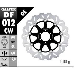 Disco freno moto Galfer Wave flotante 296x4mm DF01