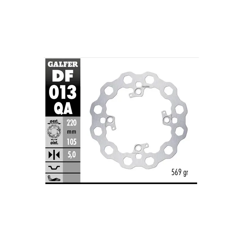 Disco freno moto fijo Galfer Qubic 220x5mm DF013QA